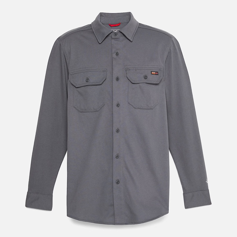 Men's Timberland PRO®Cotton Core Flame-Resistant Shirt. Select black/Grey/Navy.